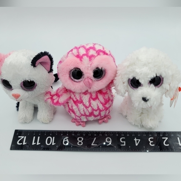 TY Beanie Pinky Pippie Muffin Stuffed Animals Set of 3 #796 - Picture 9 of 10